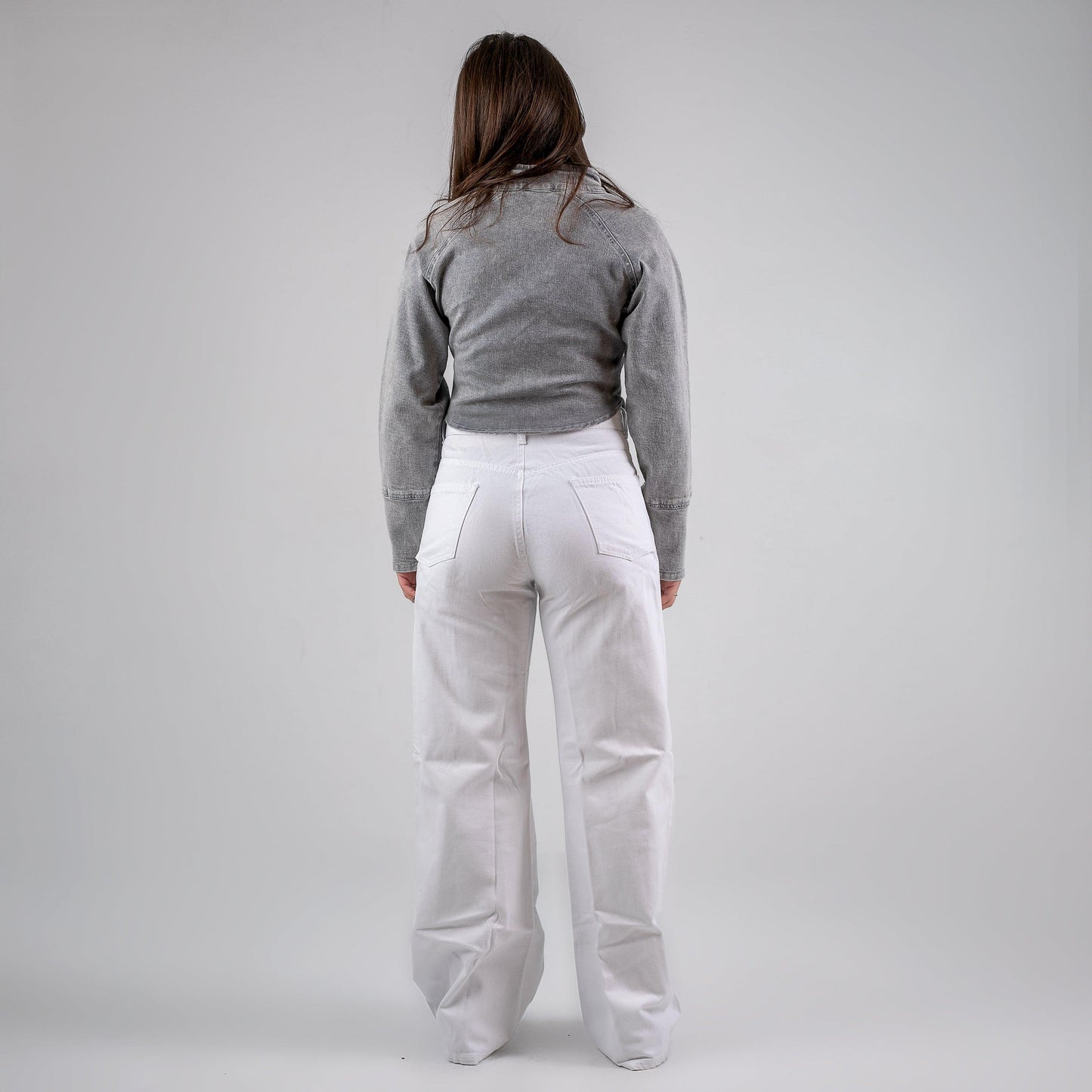 wide leg jeans - Maron