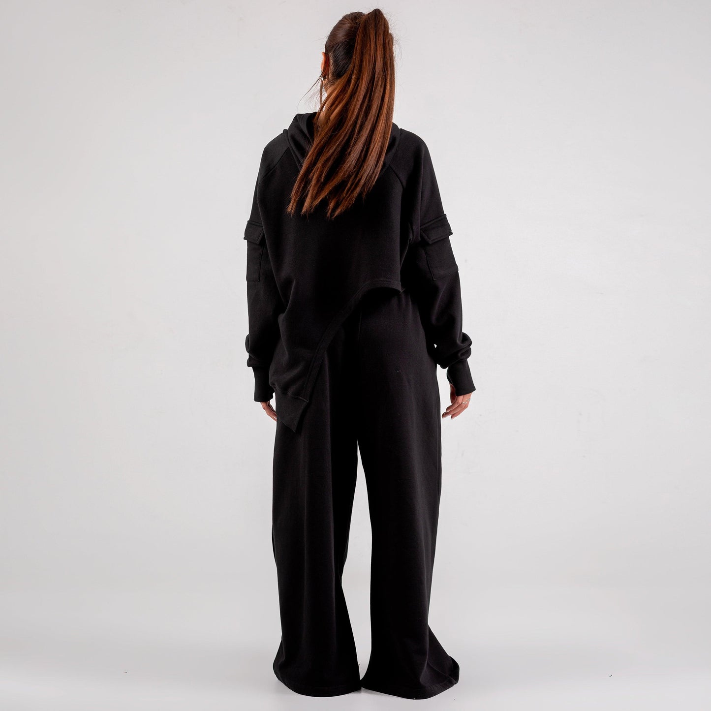 Asymmetrical hoodie - Maron