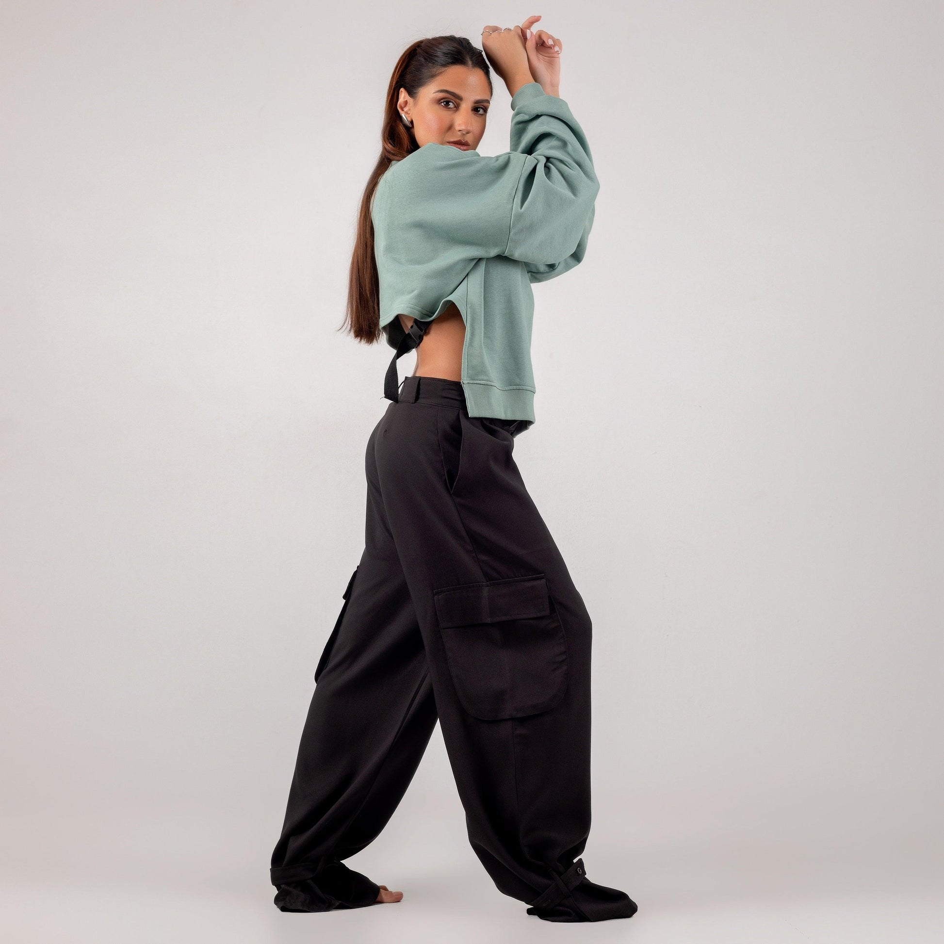 Tie-back sweatshirt - Maron