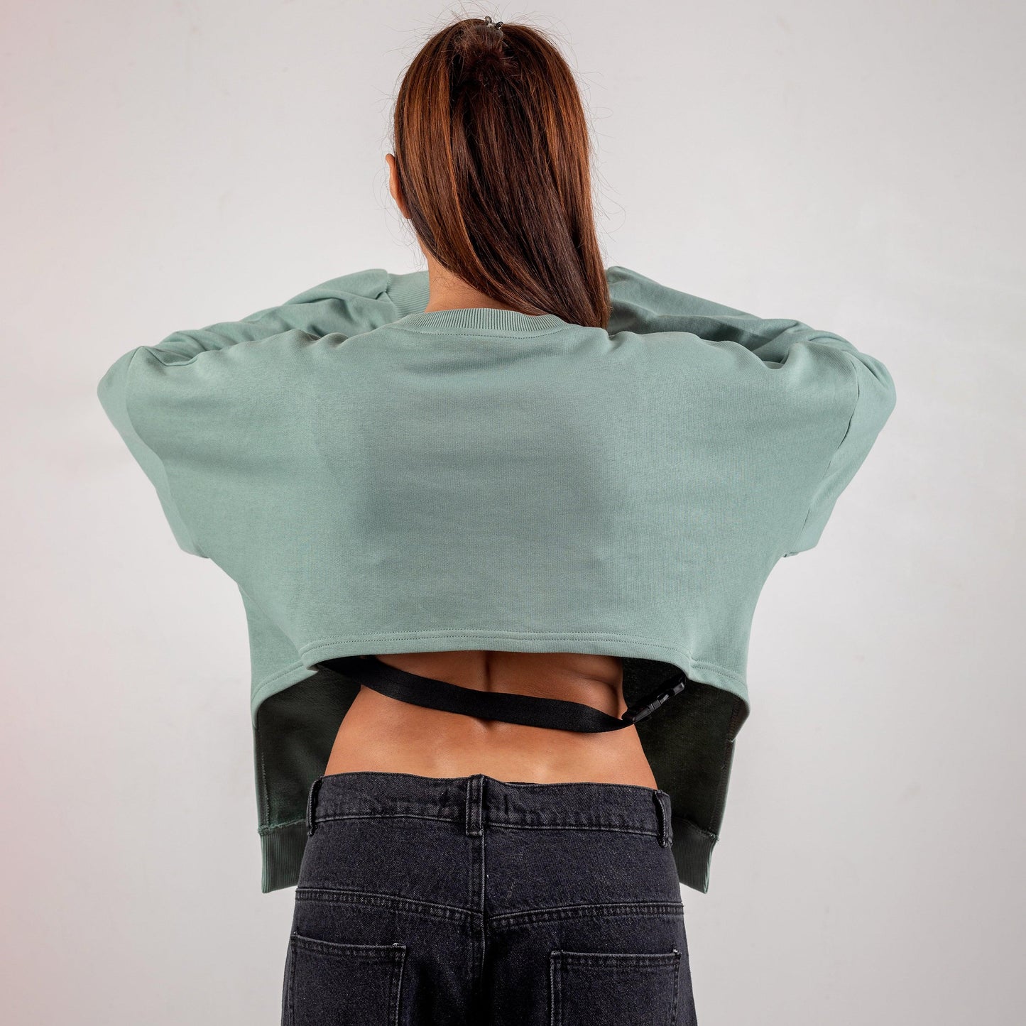 Tie-back sweatshirt - Maron