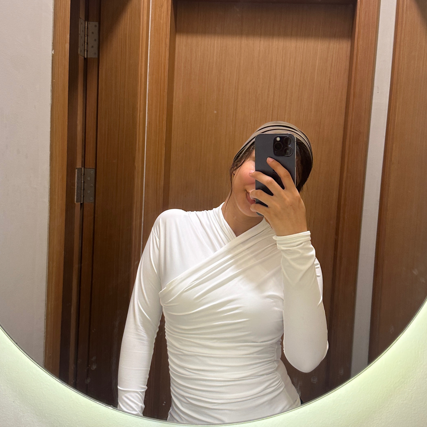 White long sleeves Wrap top