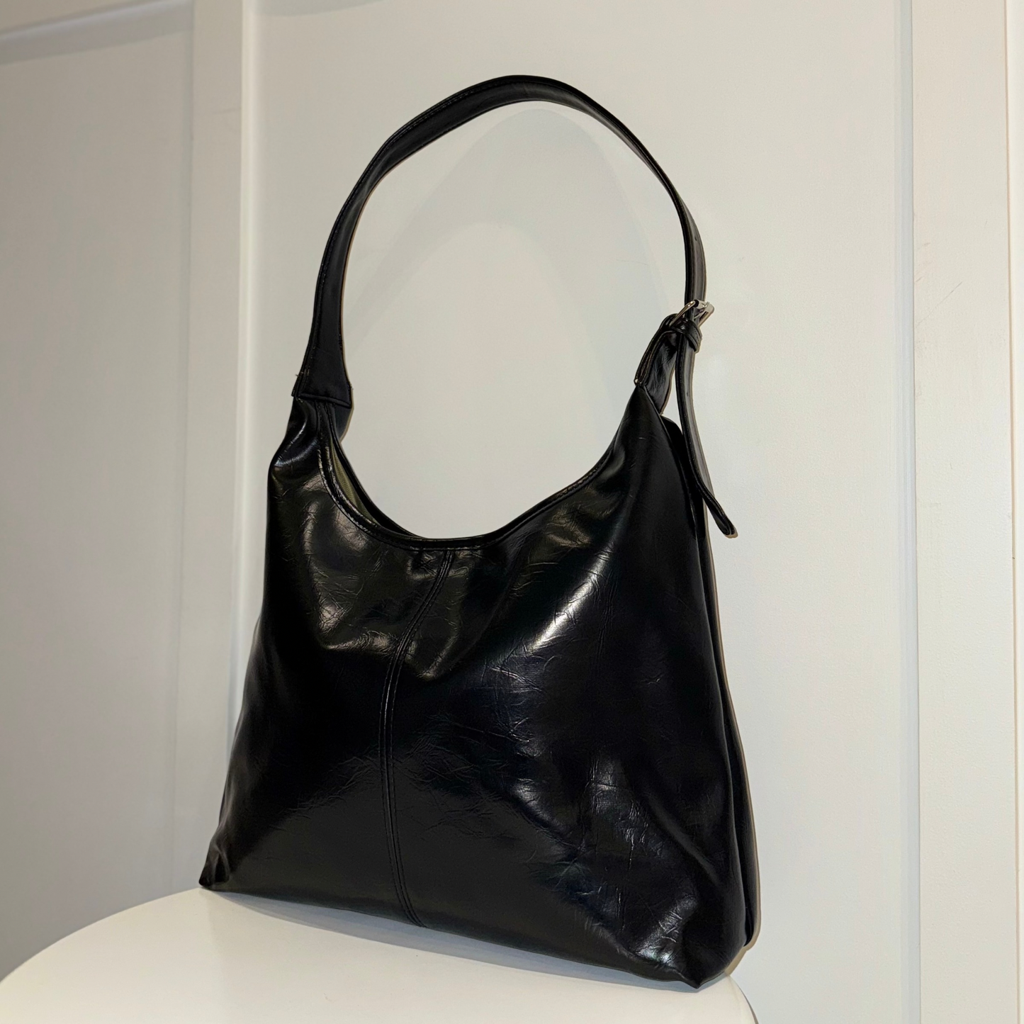 Black Hobo Tote Bag