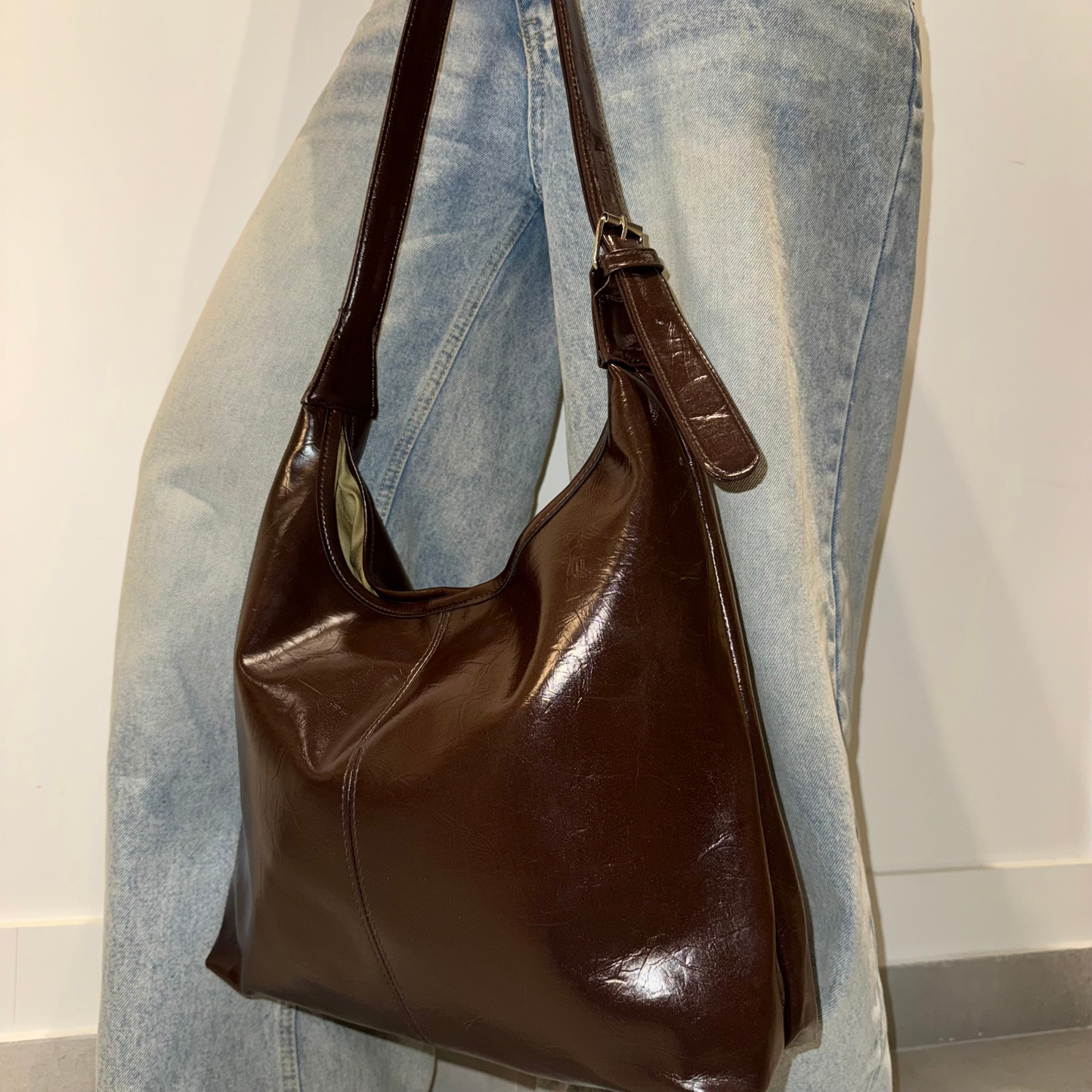 Brown Hobo Tote Bag