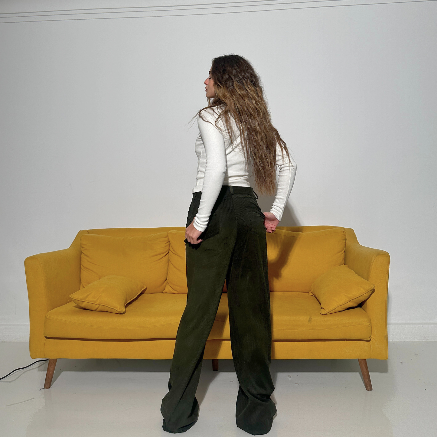 Olive Corduroy Pants