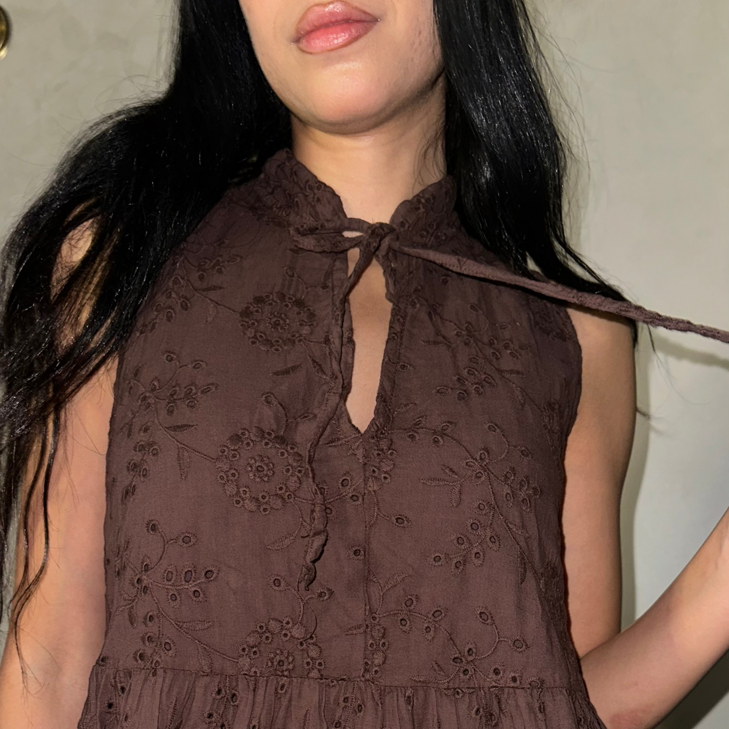 Chocolate brown Maxi boho dress