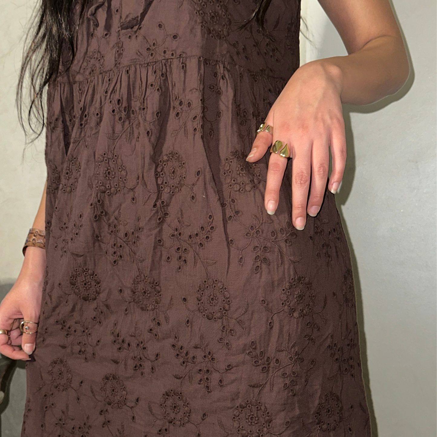 Chocolate brown Maxi boho dress