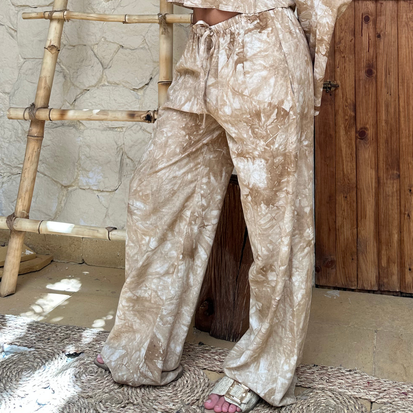 Earthy Tie-Dye Relaxed Pants