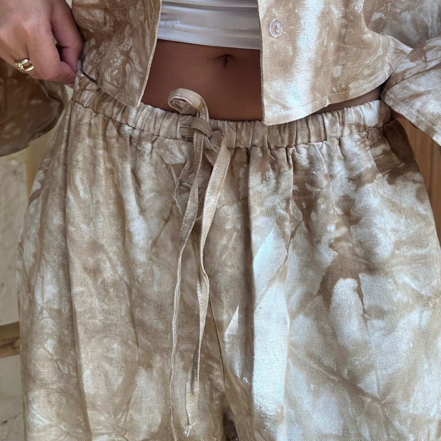 Earthy Tie-Dye Relaxed Pants