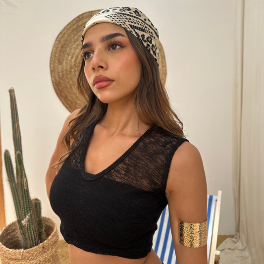 Black See-through Summer top