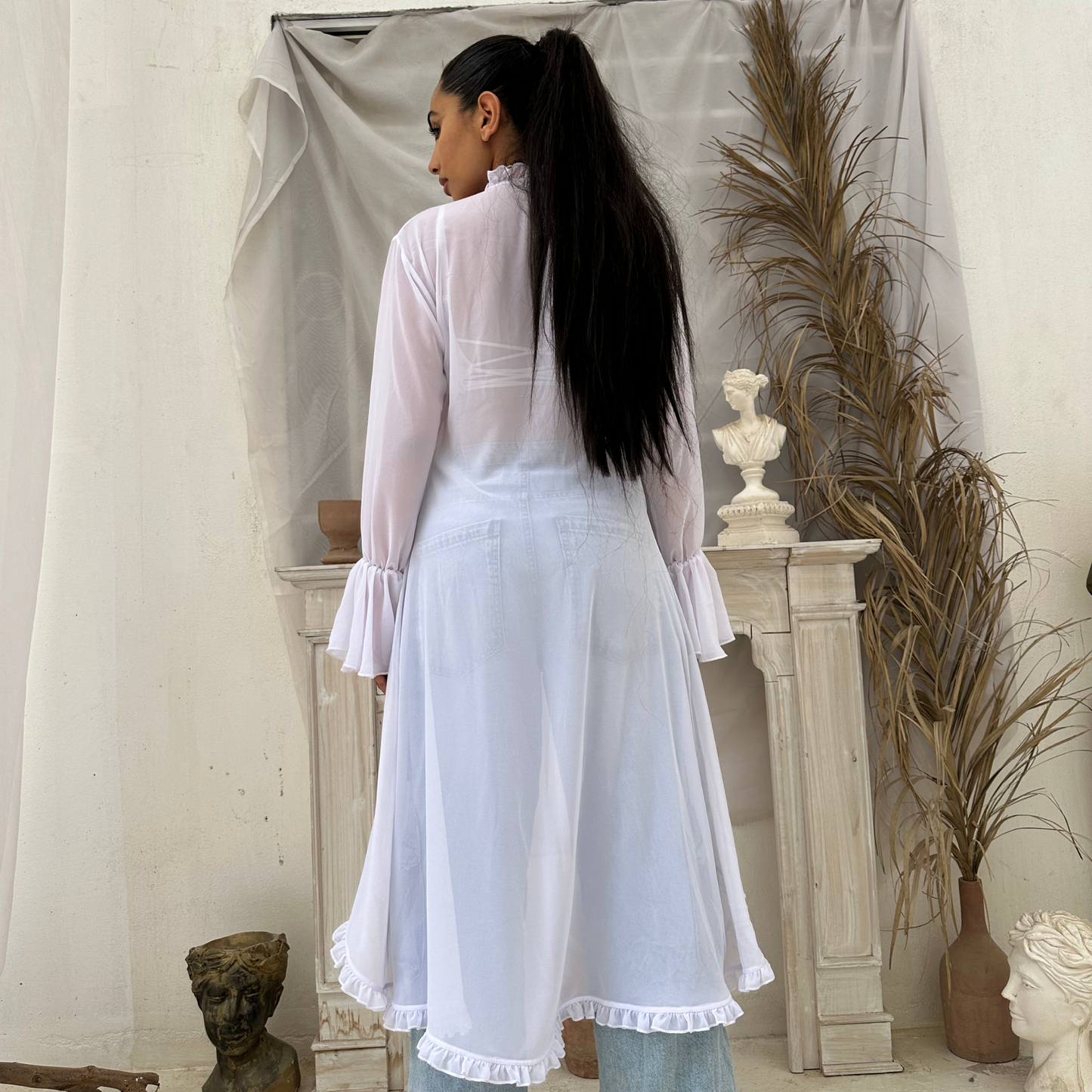 Fairy lace white cardigan