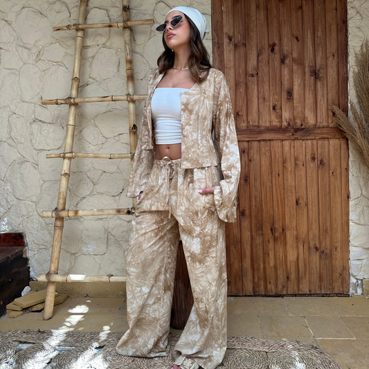 Earthy Tie-Dye Relaxed Pants