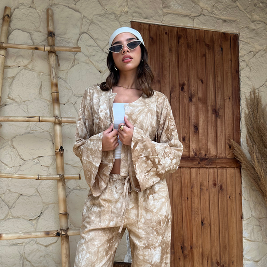 Earthy Tie-Dye Blouse