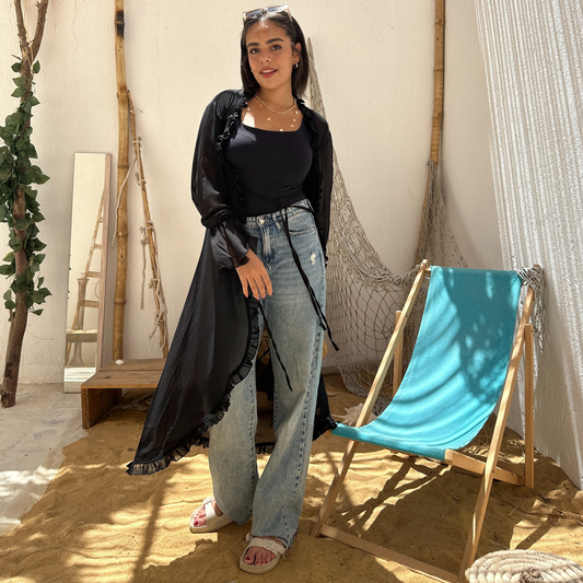 Fairy lace black cardigan