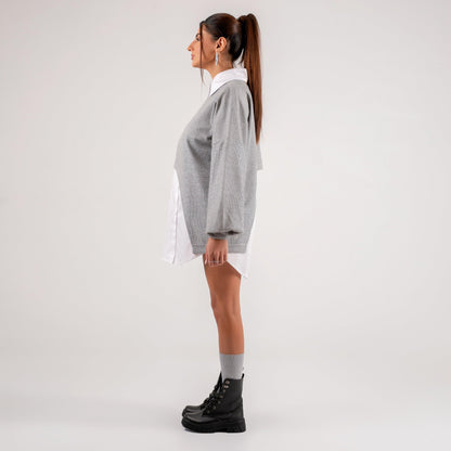 Asymmetrical sweater - Maron