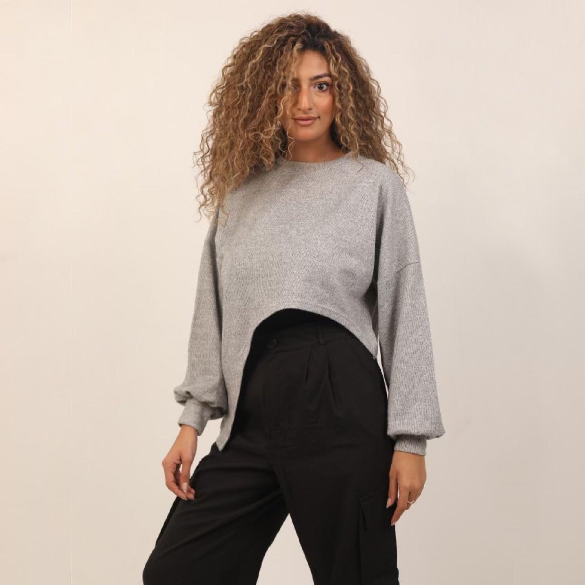 Asymmetrical sweater - Maron