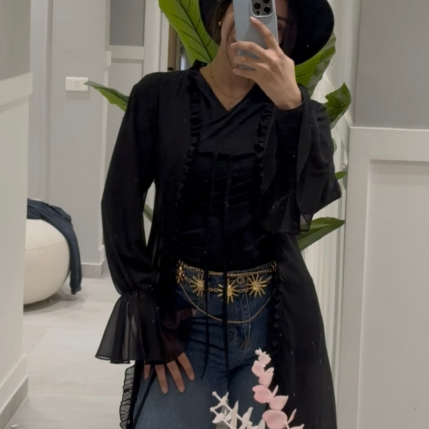 Fairy lace black cardigan