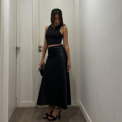 Maxi Satin Skirt