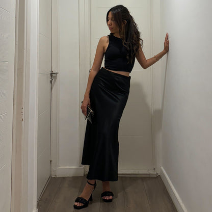 Maxi Satin Skirt