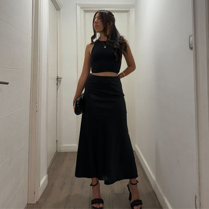 Maxi Satin Skirt