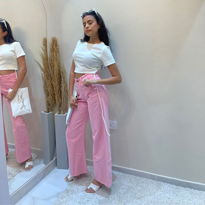 Wide leg Pink pants