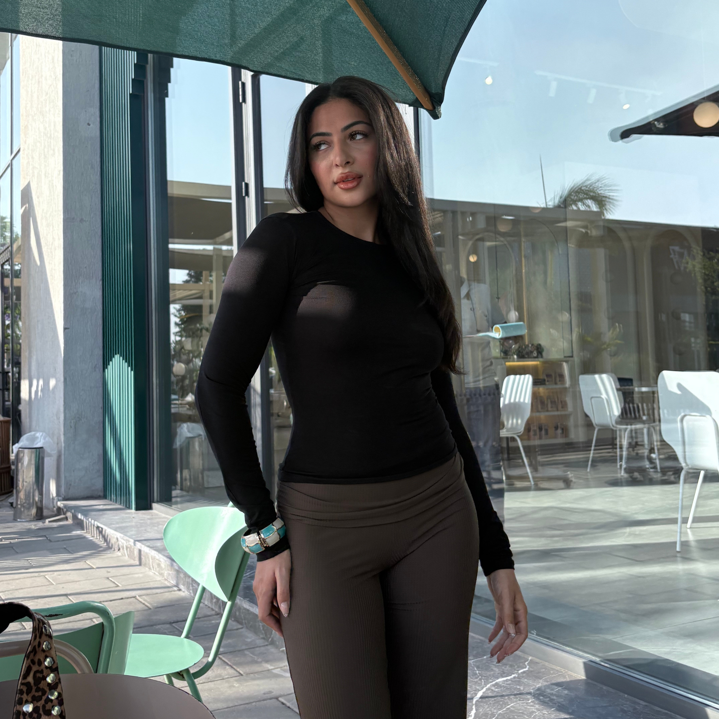 Black basic Long Sleeve Top