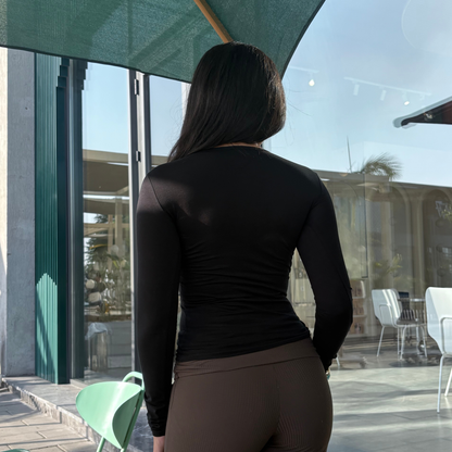 Black basic Long Sleeve Top