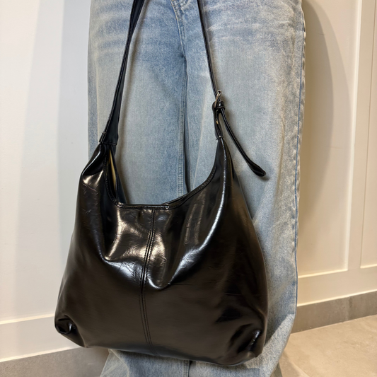 Black Hobo Tote Bag