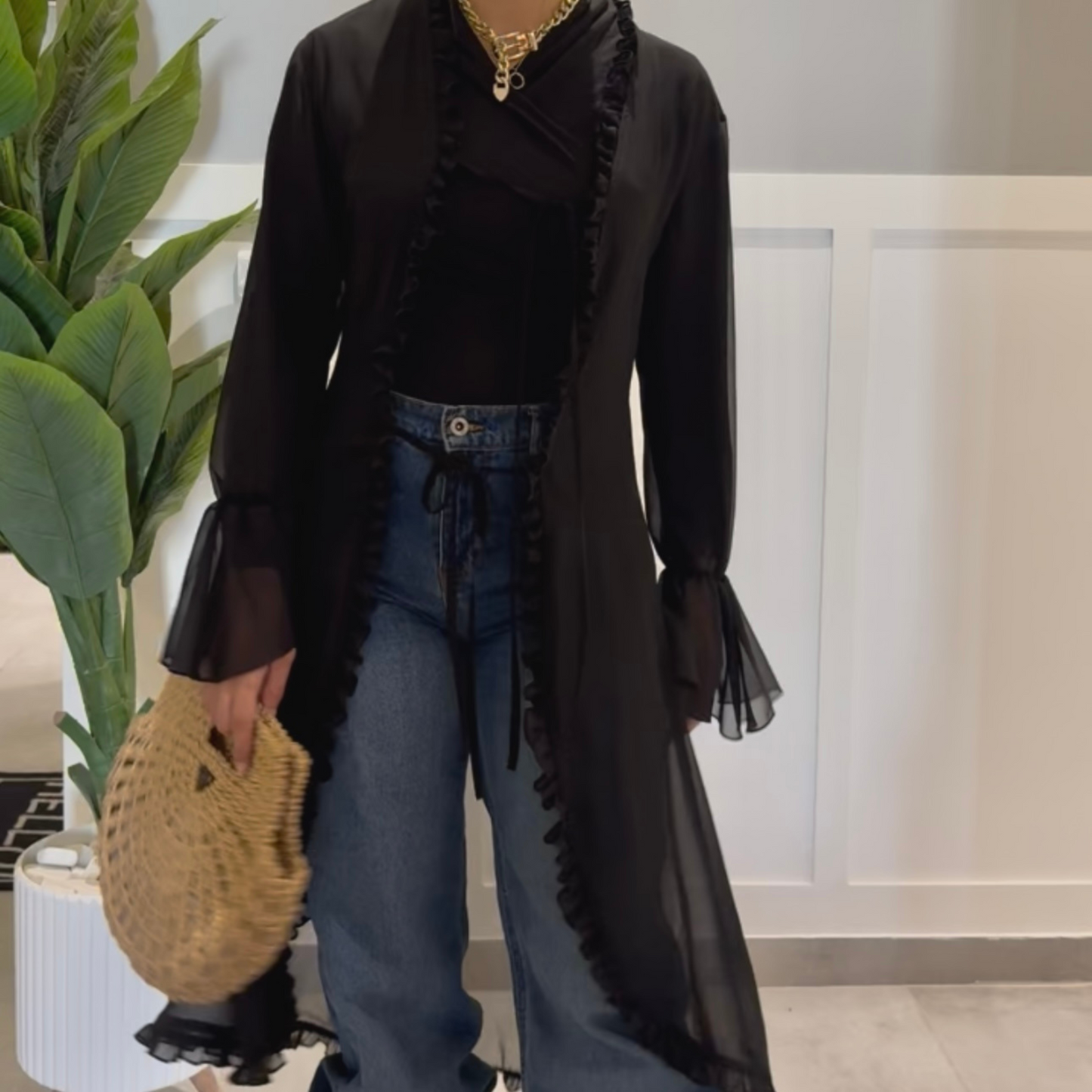 Fairy lace black cardigan