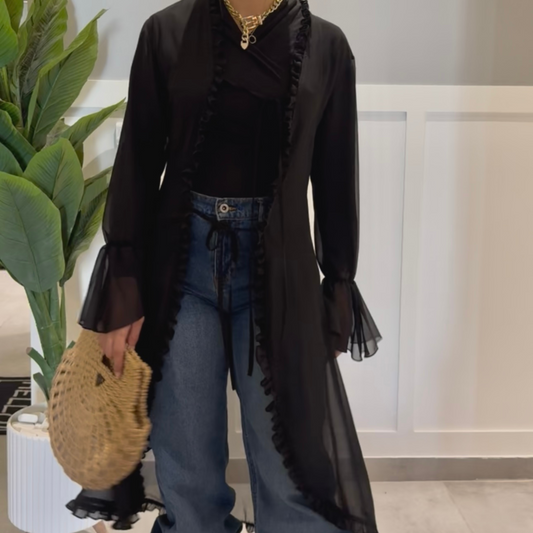 Fairy lace black cardigan