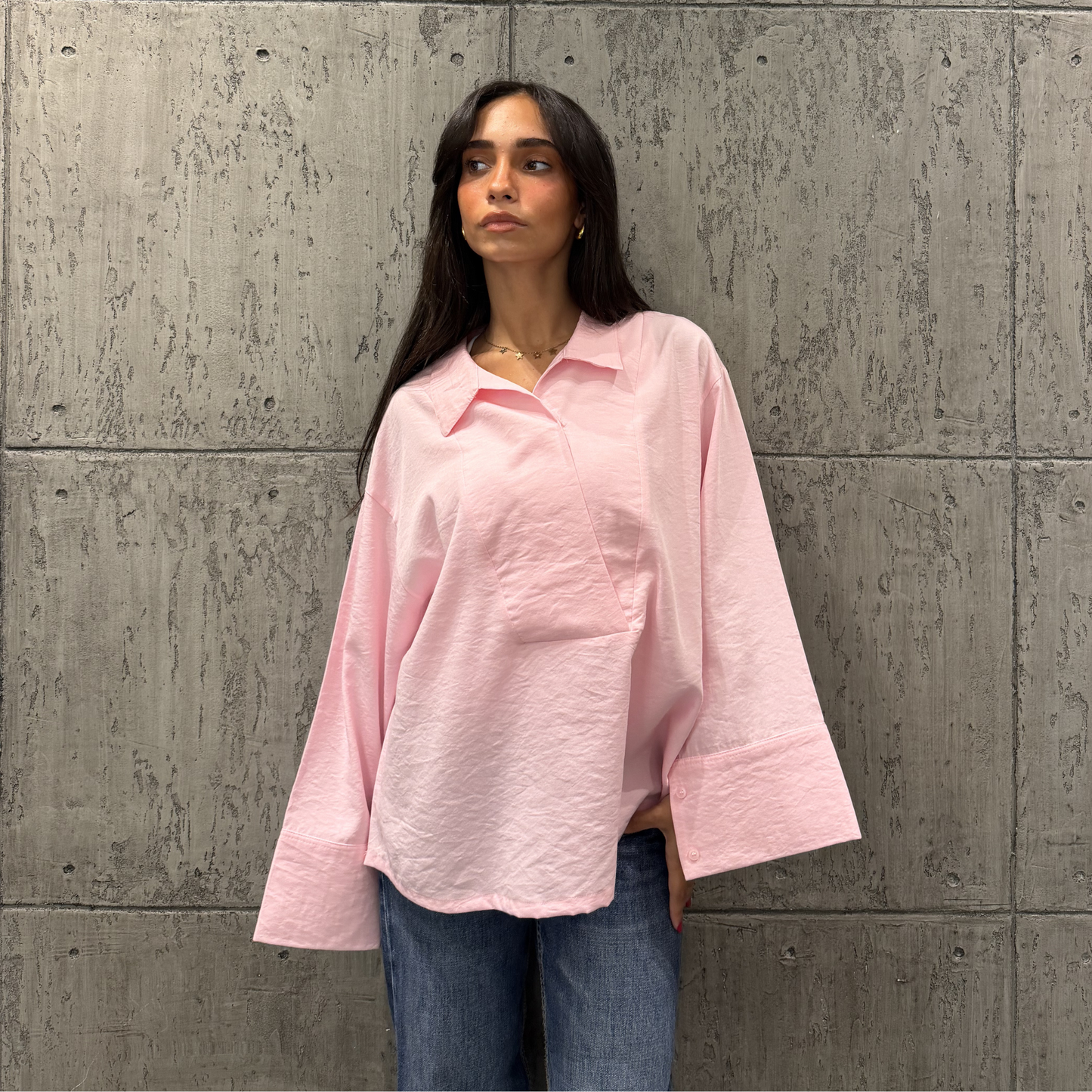 Pink Basic Linen Shirt