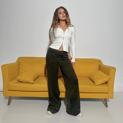 Olive Corduroy Pants