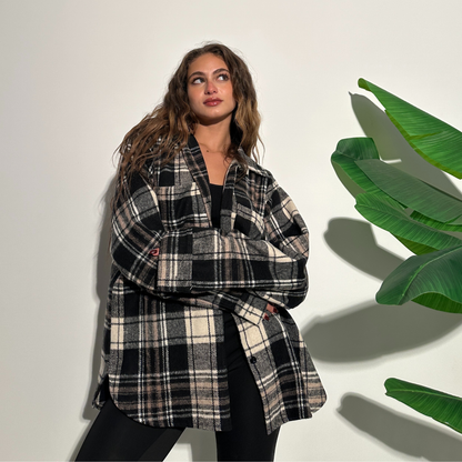 Winter Shades of Grey Plaid Shirt