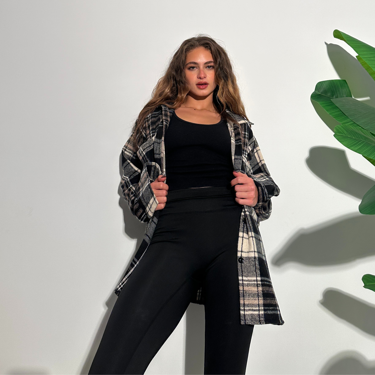 Winter Shades of Grey Plaid Shirt