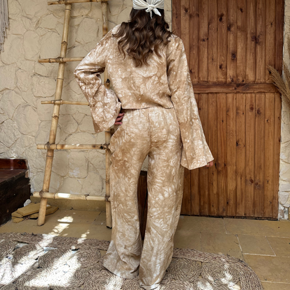 Earthy Tie-Dye Relaxed Pants