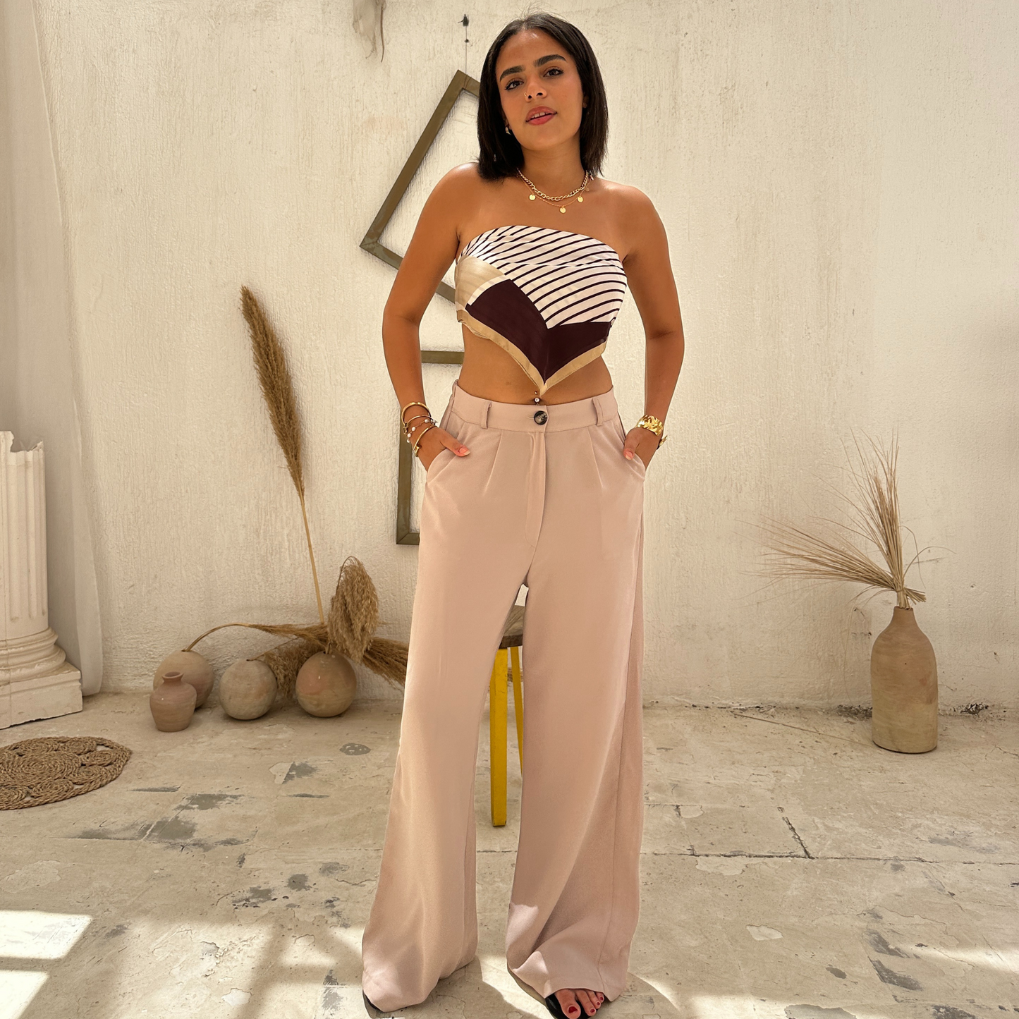 Sleek High waisted  pants
