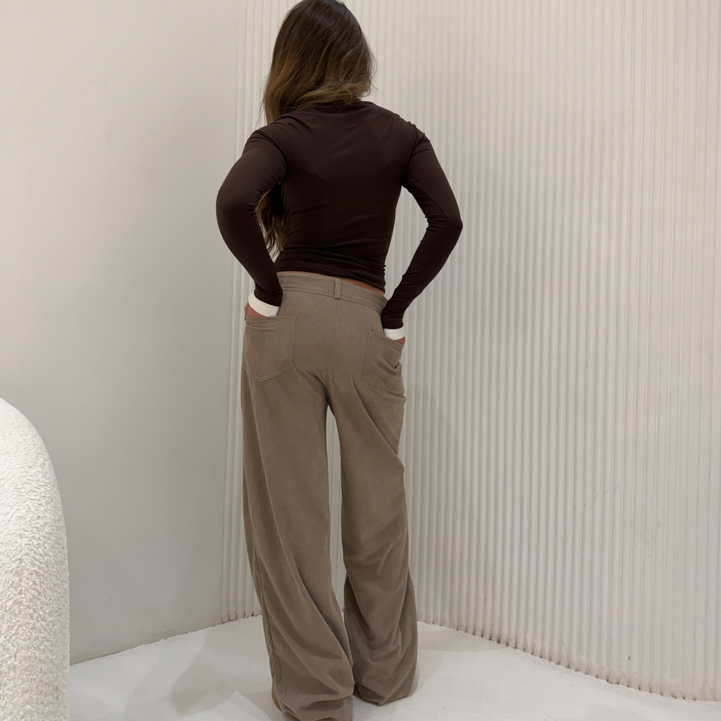 Beige Corduory Pants