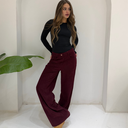 Burgundy Corduory Pants