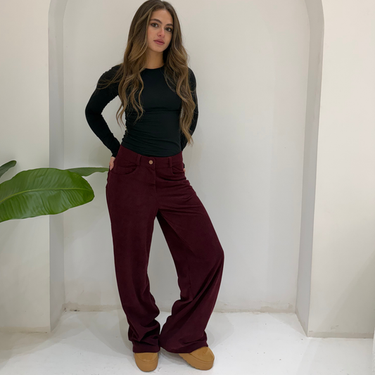 Burgundy Corduory Pants