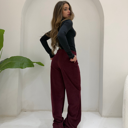 Burgundy Corduory Pants