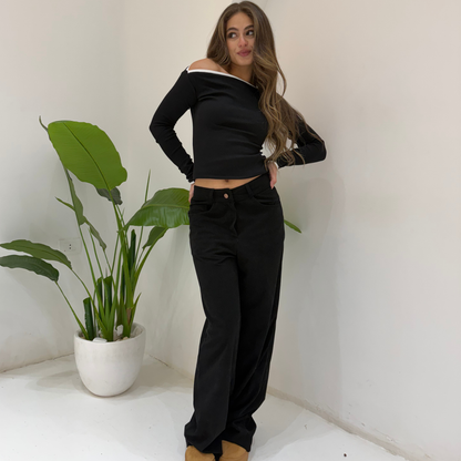 Black Corduory Pants