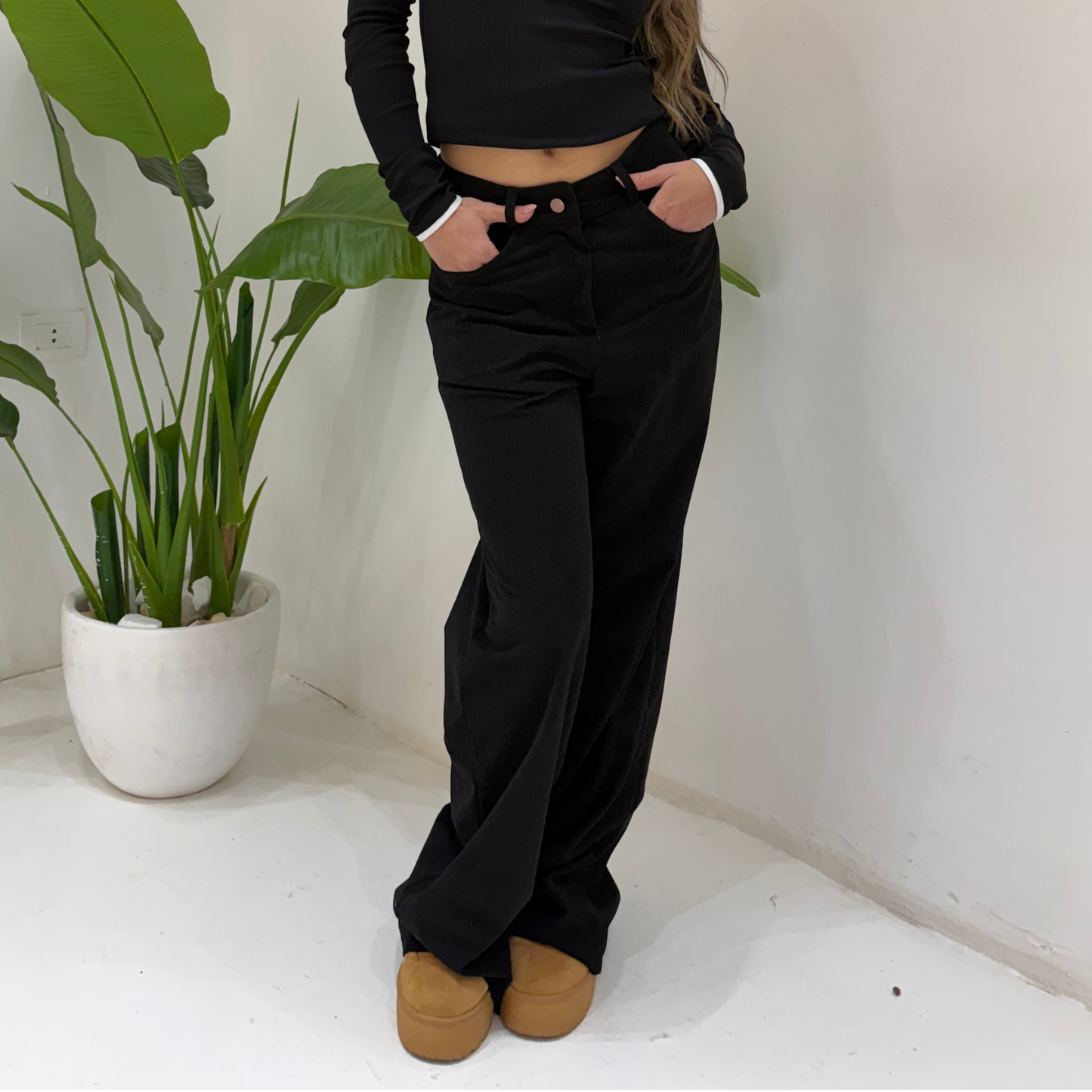 Black Corduory Pants