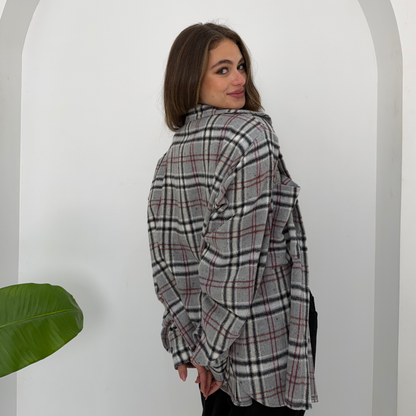 Light Grey Plaid Shirt