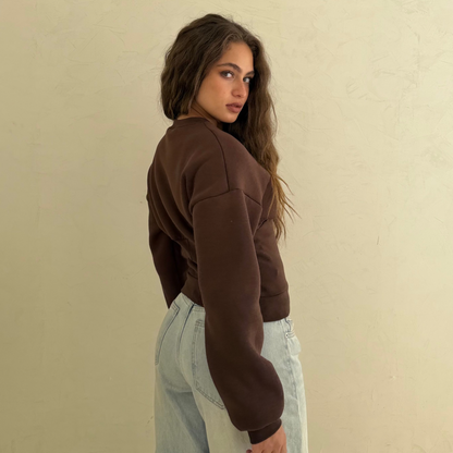 Brown Corset Sweatshirt