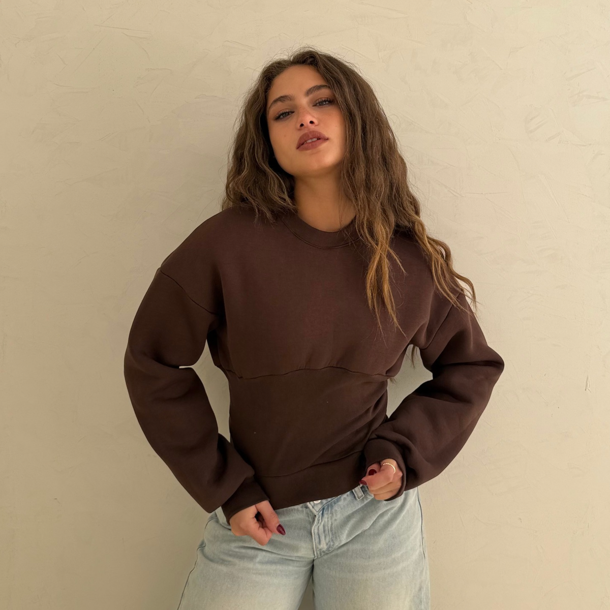 Brown Corset Sweatshirt