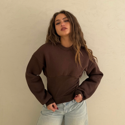 Brown Corset Sweatshirt