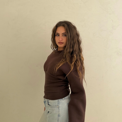 Brown Corset Sweatshirt