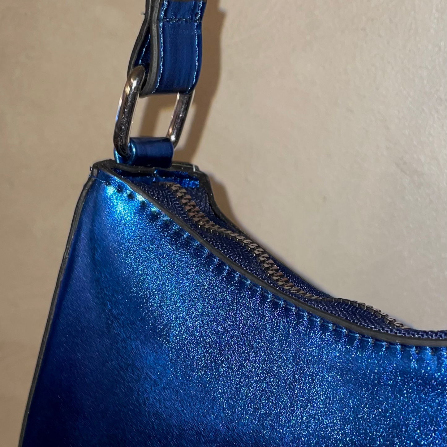 Brilliant Blue Metallic shoulder bag