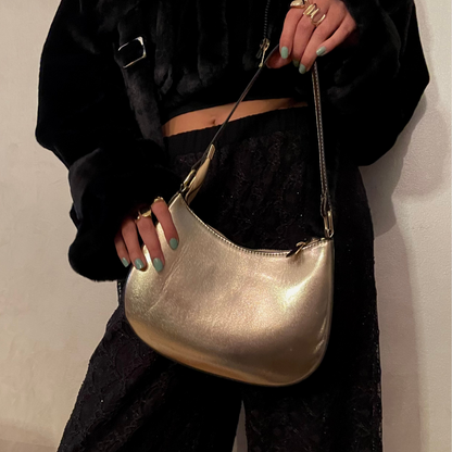 Brilliant Gold Metallic shoulder bag