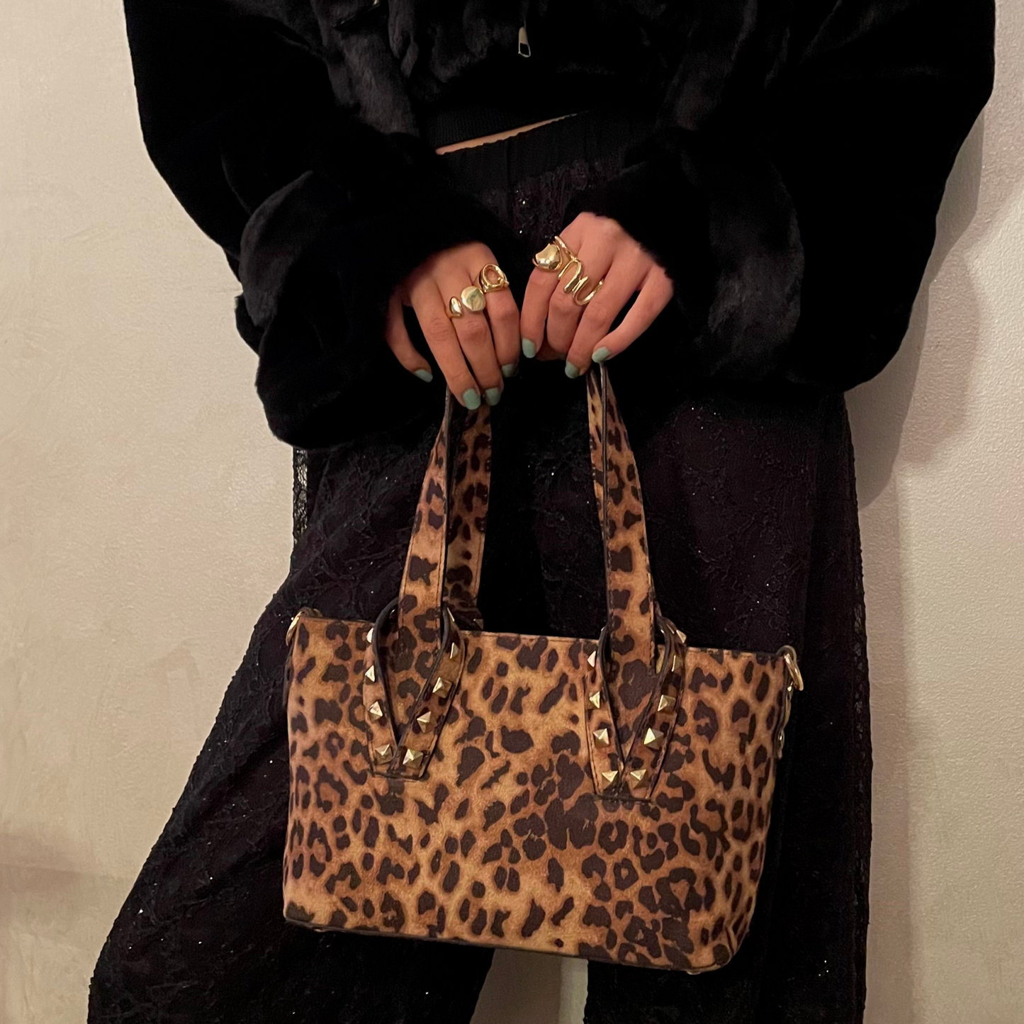 Leopard printed Hand bag