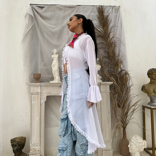 Fairy lace white  cardigan
